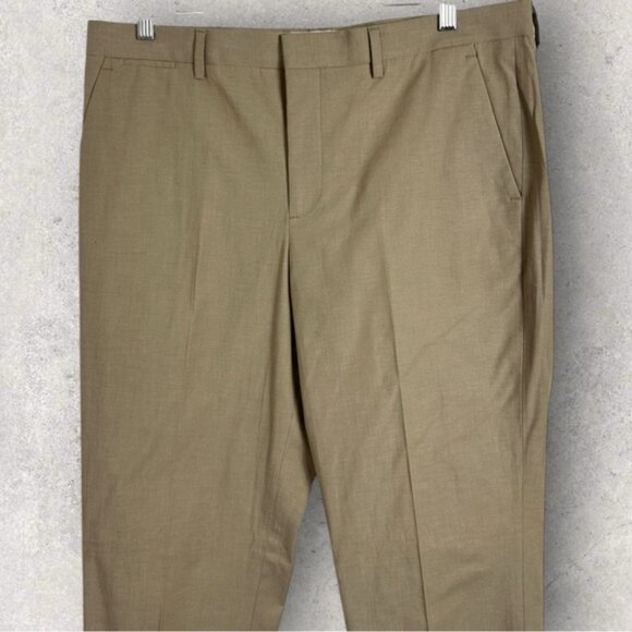 Express Photographer Pants Beige Mens Size 34 Minimalist Trousers Stretch Pant - Picture 4 of 15